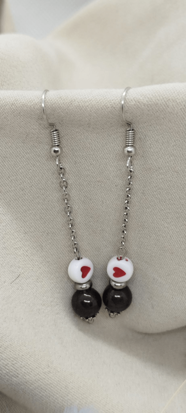 Boucles d'oreilles en pierres naturelles (grenat)