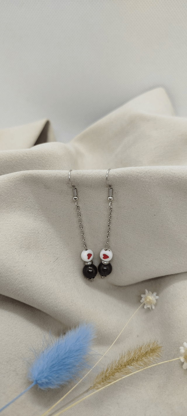 Boucles d'oreilles en pierres naturelles (grenat)